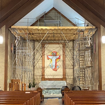 A photo of Atlas' work on the St. Mary's Parish project