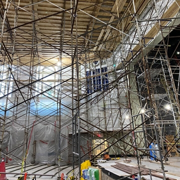 A photo of Atlas' work on the Hope High School Auditorium project