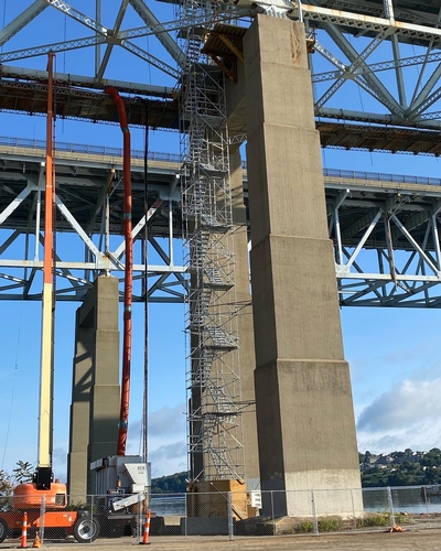 Access to Gold Star Memorial Bridge in New London, CT