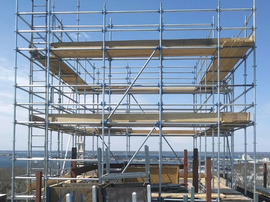 System Scaffolding atop a building in Providence, RI